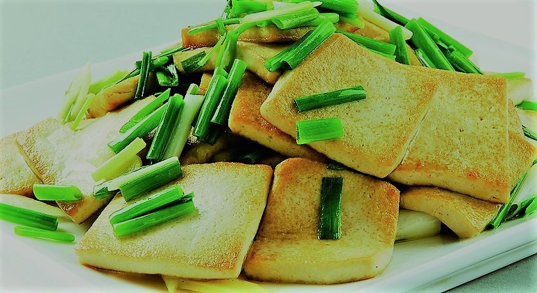 Fried Tofu with Green Onion