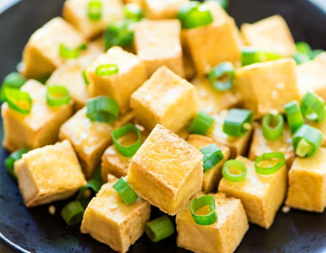 Fried Tofu with green onion