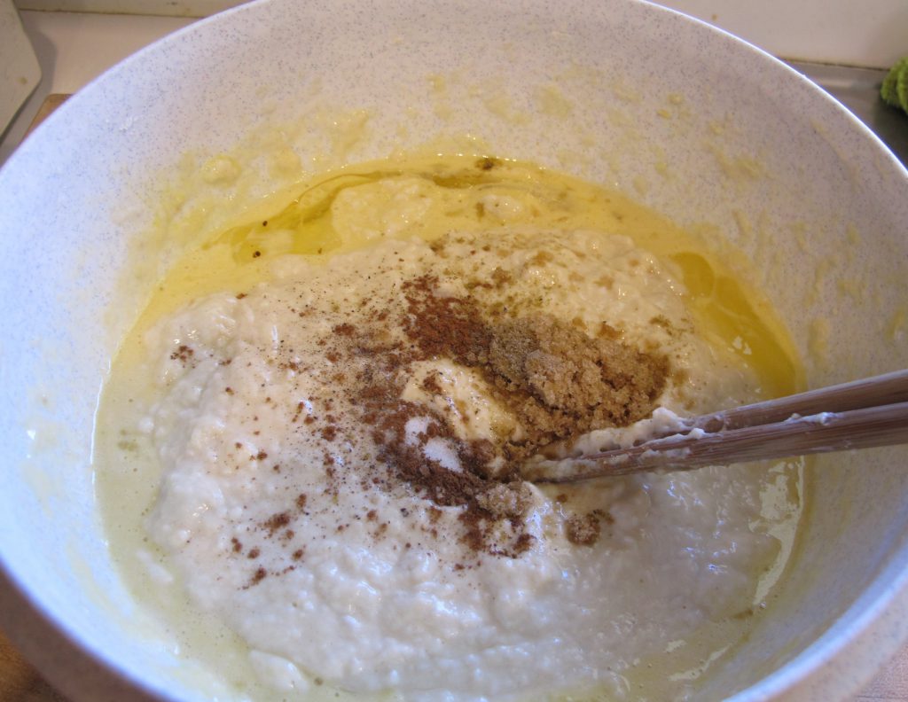 mixed flour paste