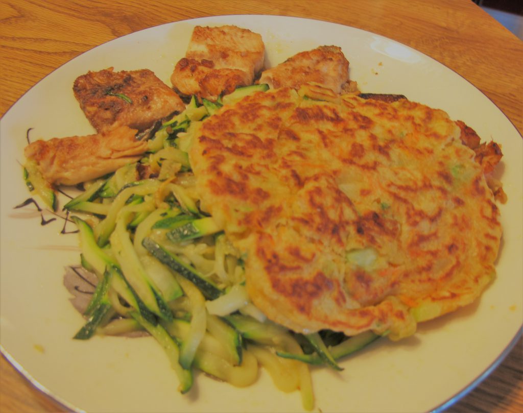 Fried Fish and Zucchini Meal plate