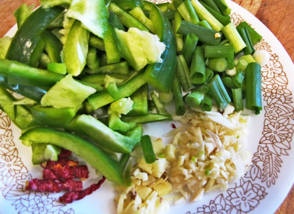 sweet pepper with seasoning