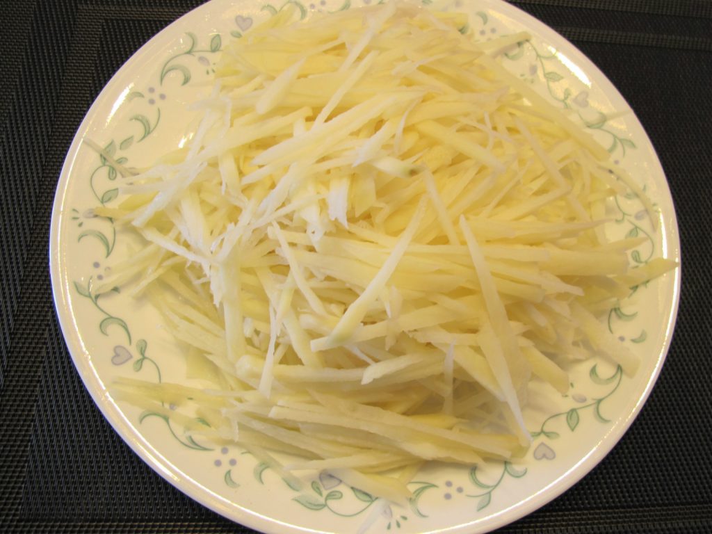 Shredded potatoes, potato floss