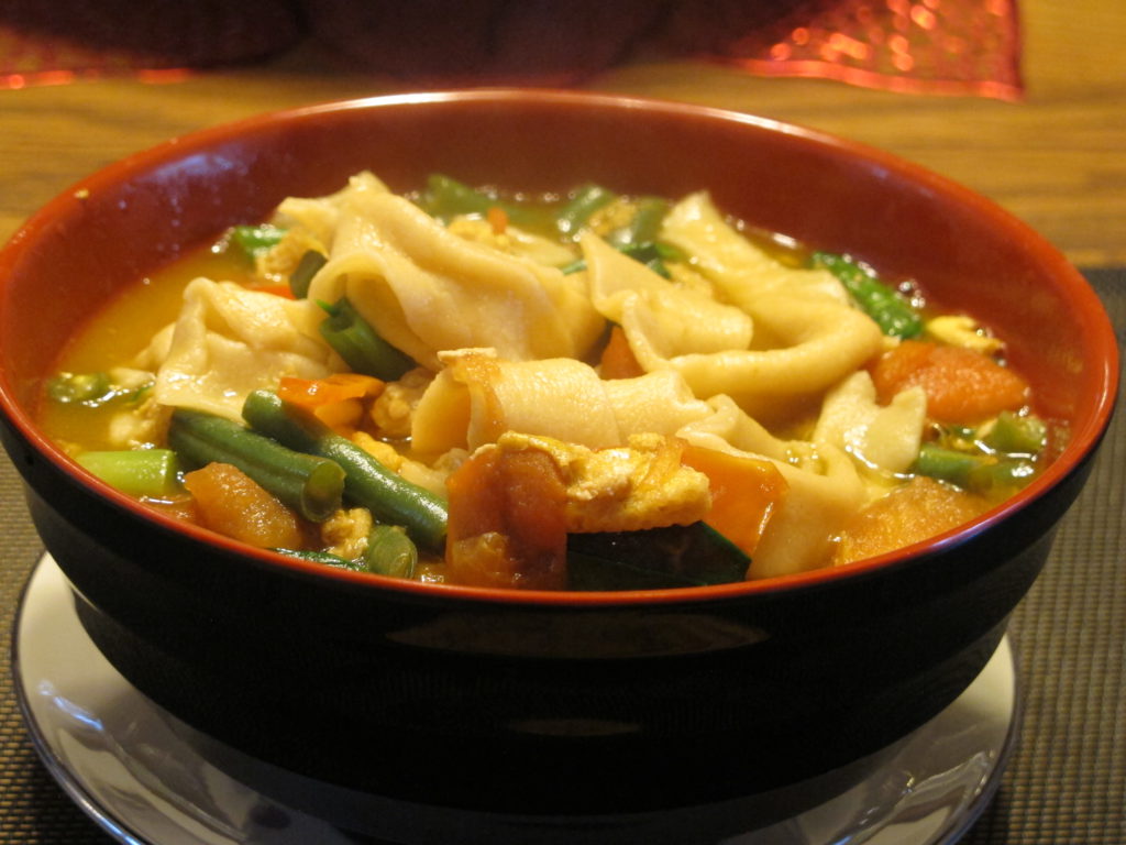 Hand noodles, Eggs with Tomatoes